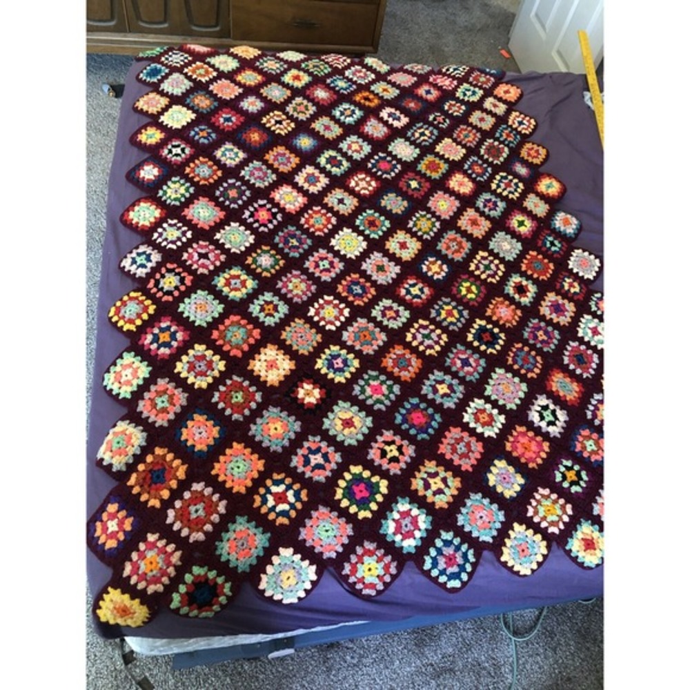 Vintage‎ Crocheted Blanket 40" by 58"